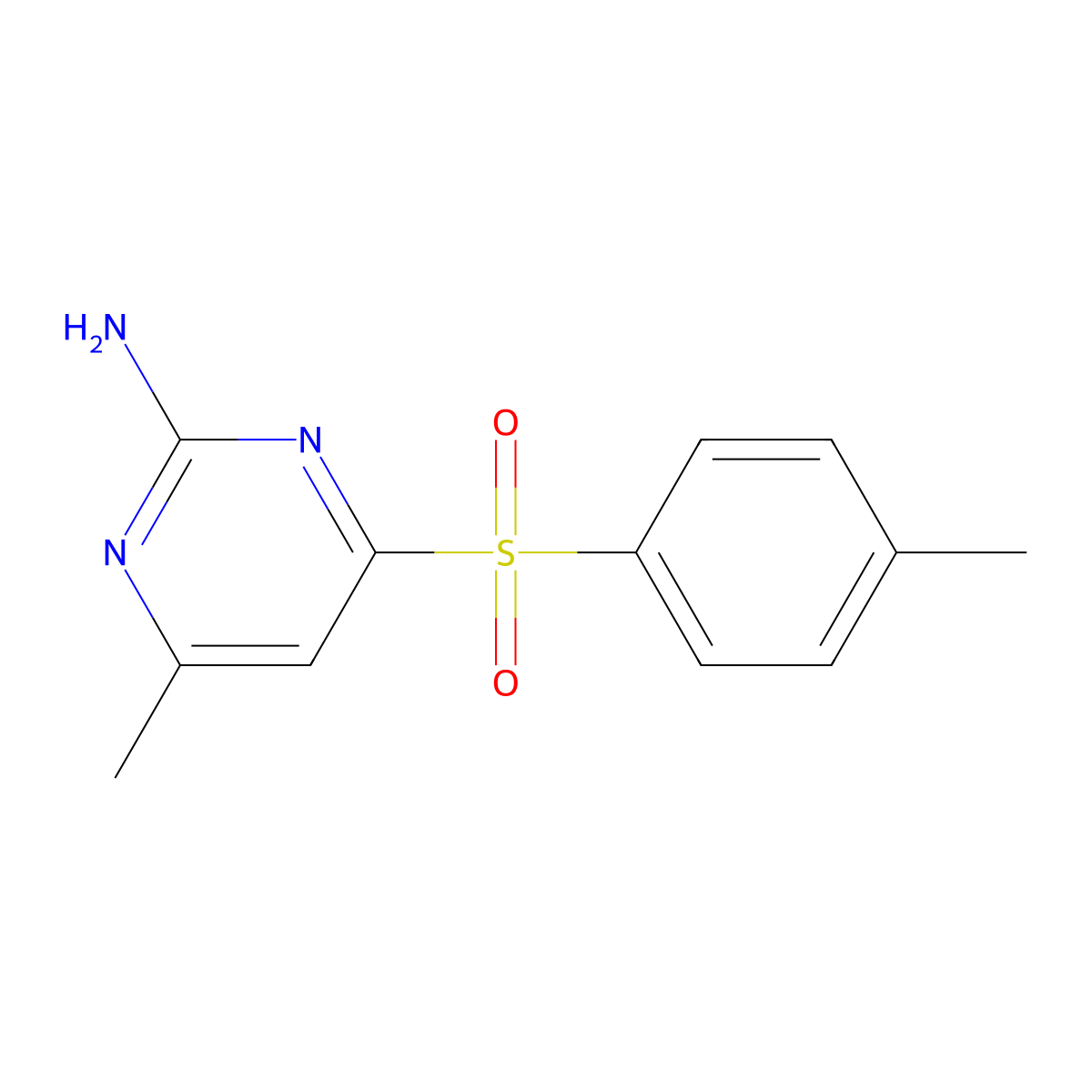 4-Methyl-6-(Toluene-4-Sulfonyl)-Pyrimidin-2-Ylamine molecular structure, CAS 860648-93-7