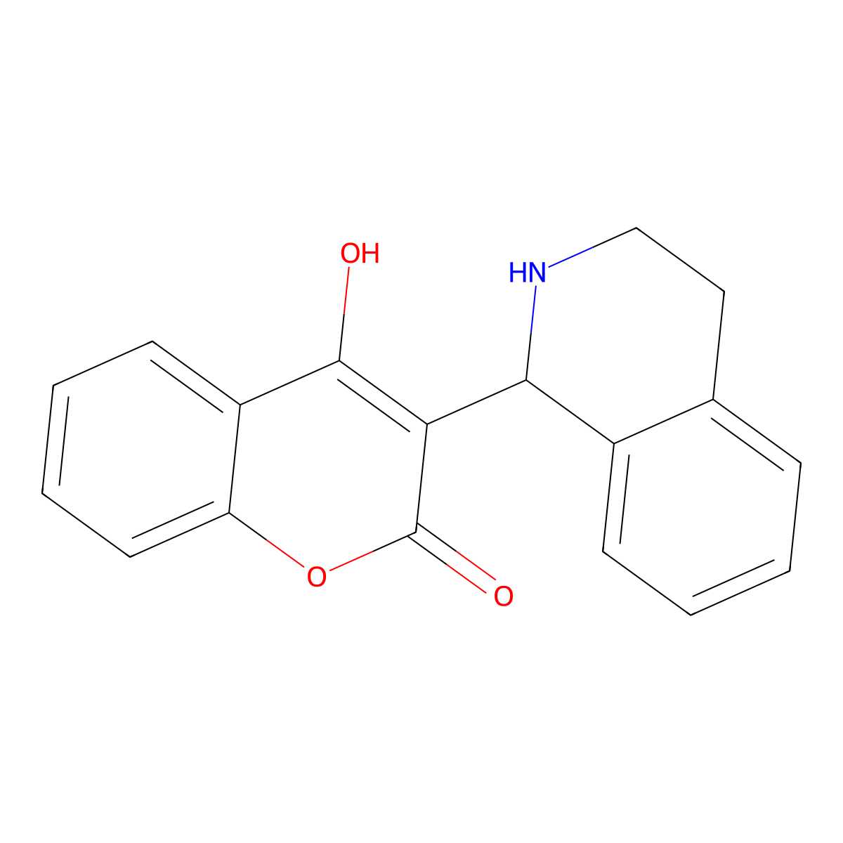 4-hydroxy-3-(1,2,3,4-tetrahydro-1-isoquinolinyl)-2H-chromen-2-one molecular structure, CAS 860649-07-6