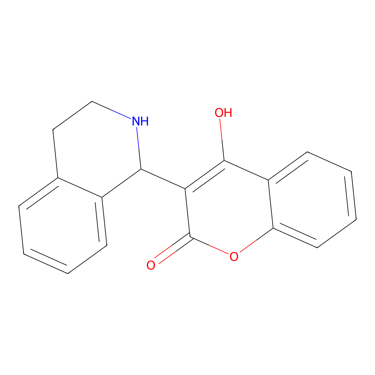 4-hydroxy-3-(1,2,3,4-tetrahydro-1-isoquinolinyl)-2H-chromen-2-one molecular structure, CAS 860649-07-6