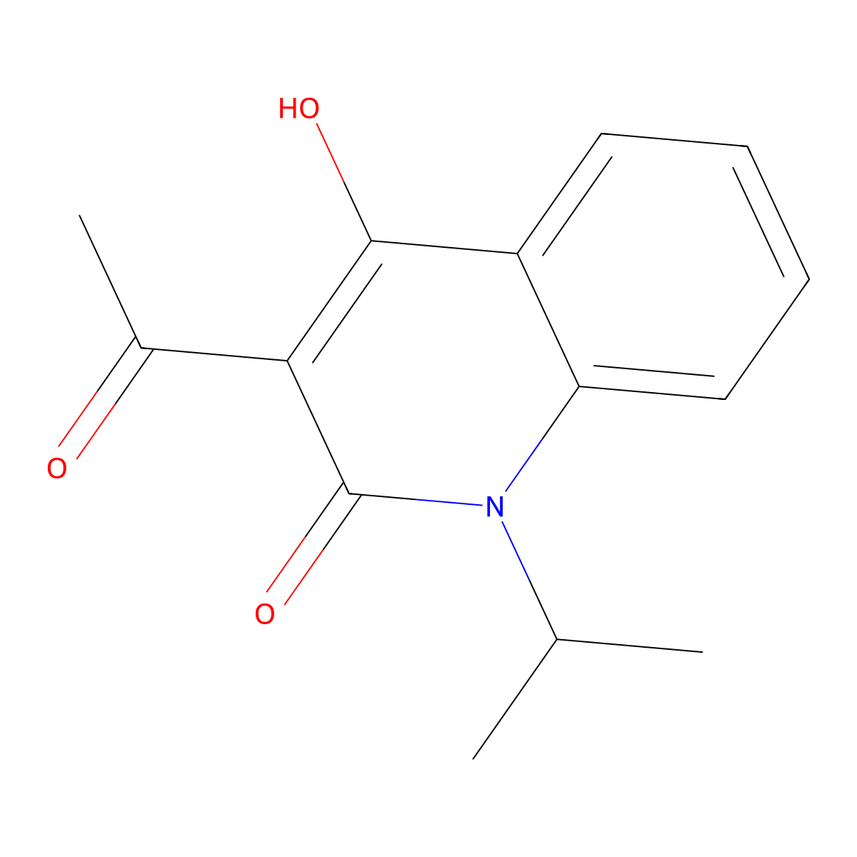 3-acetyl-4-hydroxy-1-isopropyl-2(1H)-quinolinone molecular structure, CAS 860649-18-9