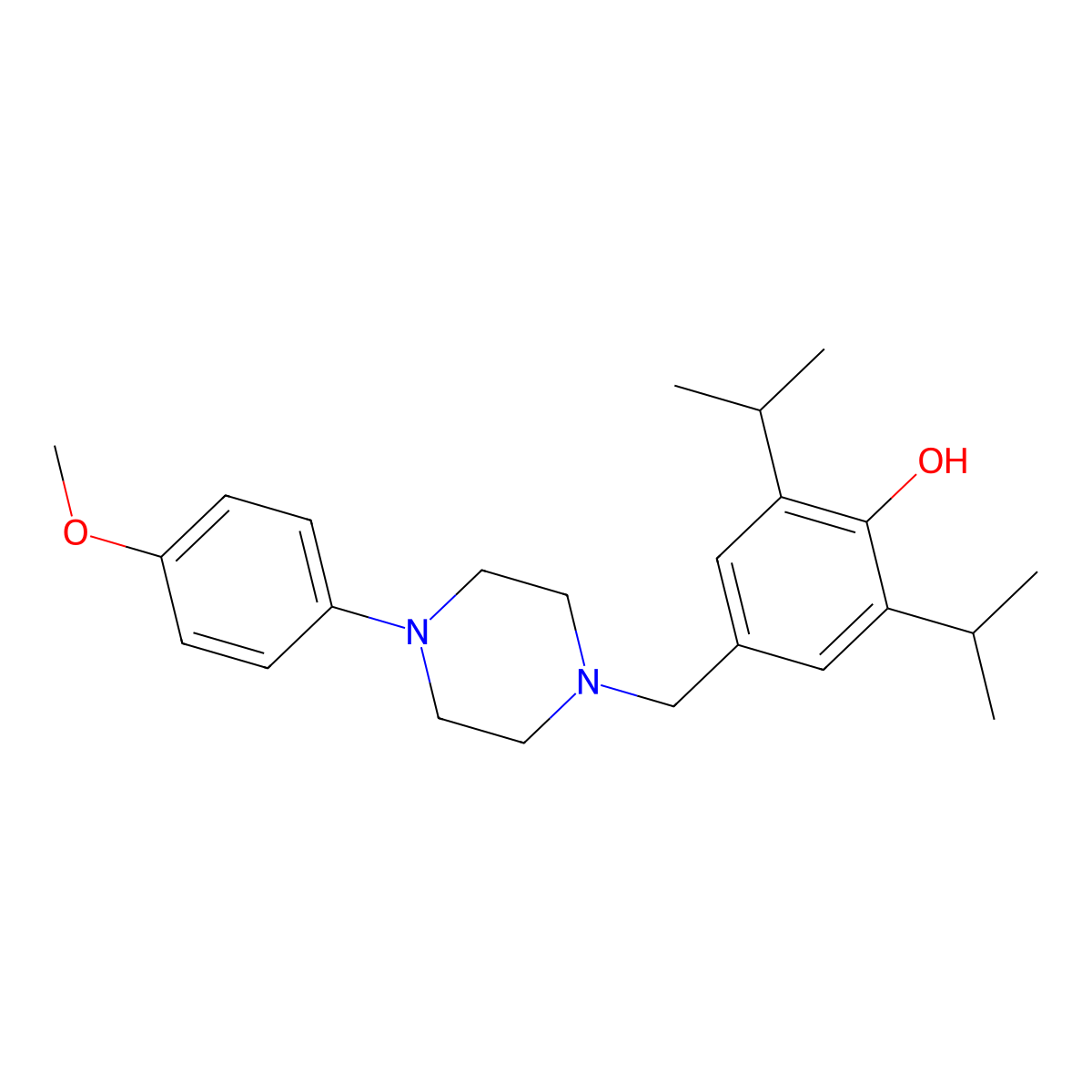 2,6-Diisopropyl-4-{[4-(4-methoxyphenyl)piperazino]methyl}benzenol molecular structure, CAS 860649-21-4