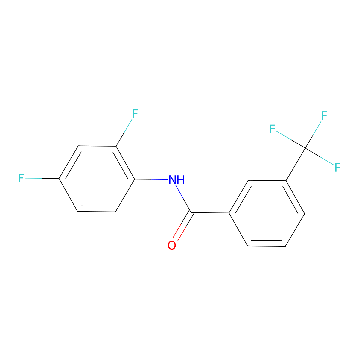 N-(2,4-difluorophenyl)-3-(trifluoromethyl)benzamide molecular structure, CAS 860649-44-1