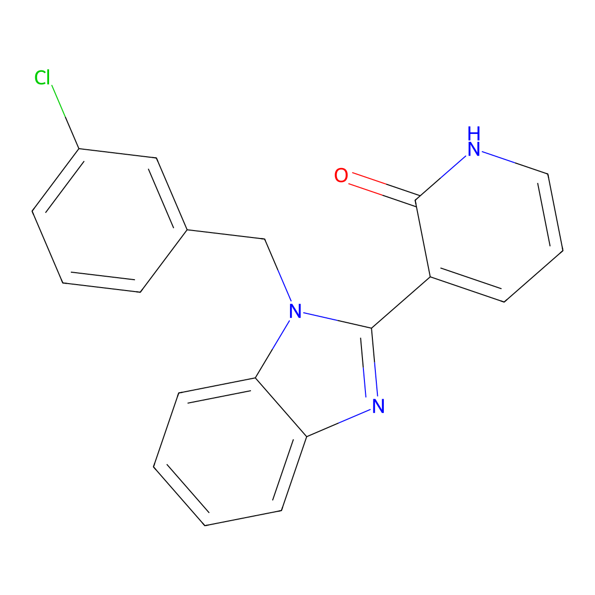 3-[1-(3-chlorobenzyl)-1H-1,3-benzimidazol-2-yl]-2(1H)-pyridinone molecular structure, CAS 860649-50-9