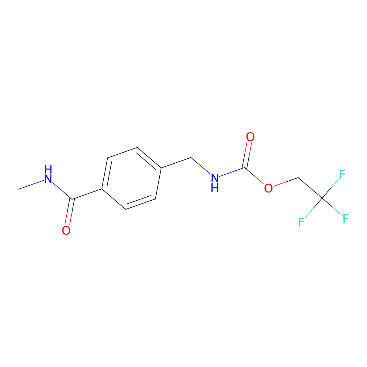 2,2,2-trifluoroethyl N-{4-[(methylamino)carbonyl]benzyl}carbamate molecular structure, CAS 860649-86-1