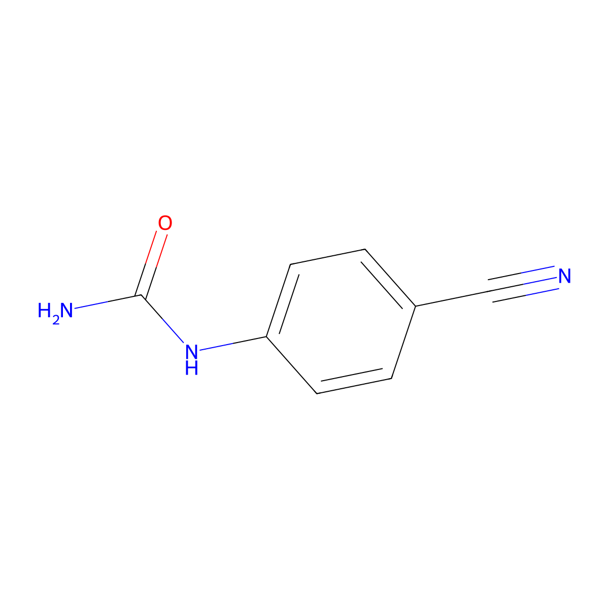 (4-Cyanophenyl)urea molecular structure, CAS 86065-51-2