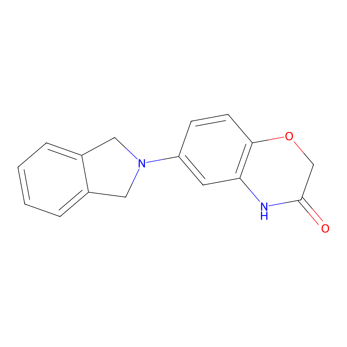 6-(1,3-dihydro-2H-isoindol-2-yl)-2H-1,4-benzoxazin-3(4H)-one molecular structure, CAS 860650-36-8