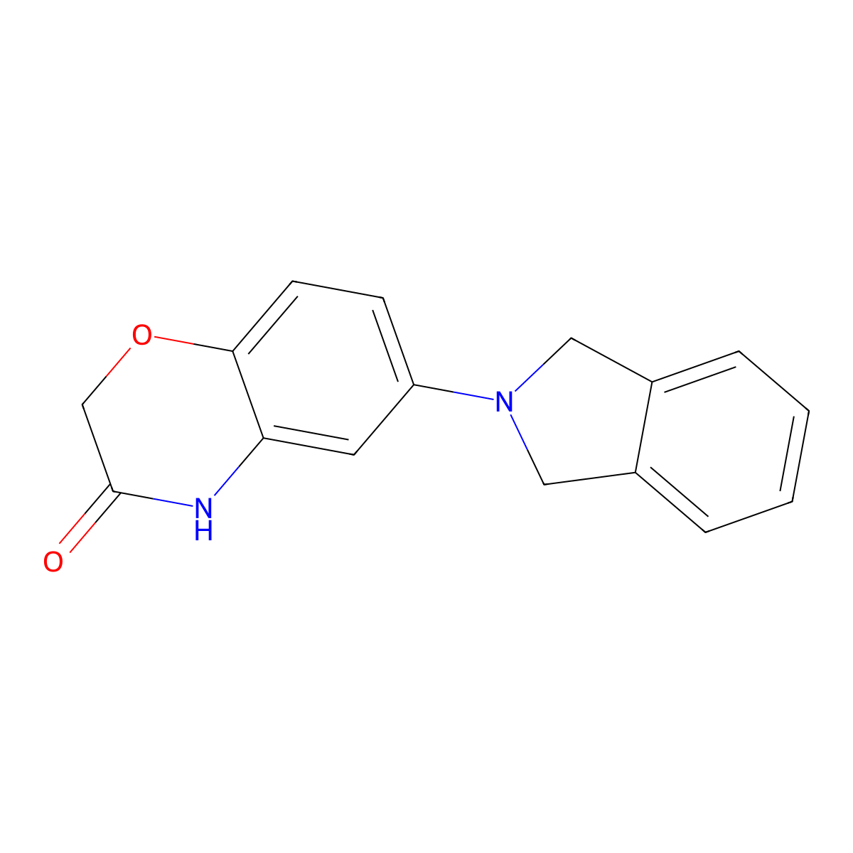 6-(1,3-dihydro-2H-isoindol-2-yl)-2H-1,4-benzoxazin-3(4H)-one molecular structure, CAS 860650-36-8