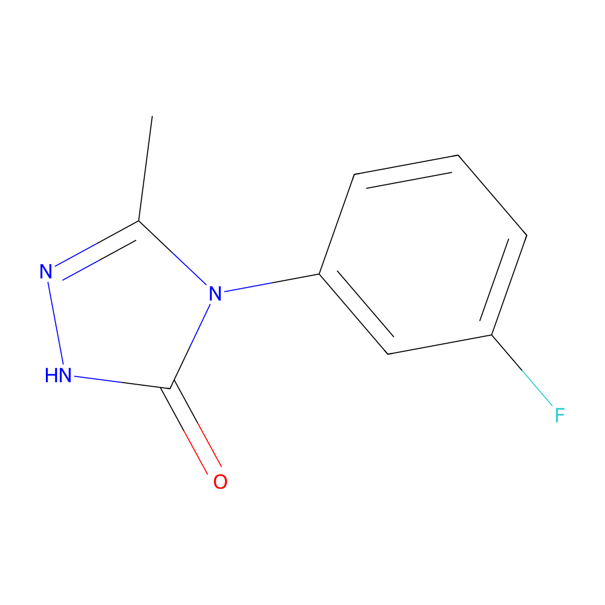 4-(3-fluorophenyl)-5-methyl-2,4-dihydro-3H-1,2,4-triazol-3-one molecular structure, CAS 860650-60-8