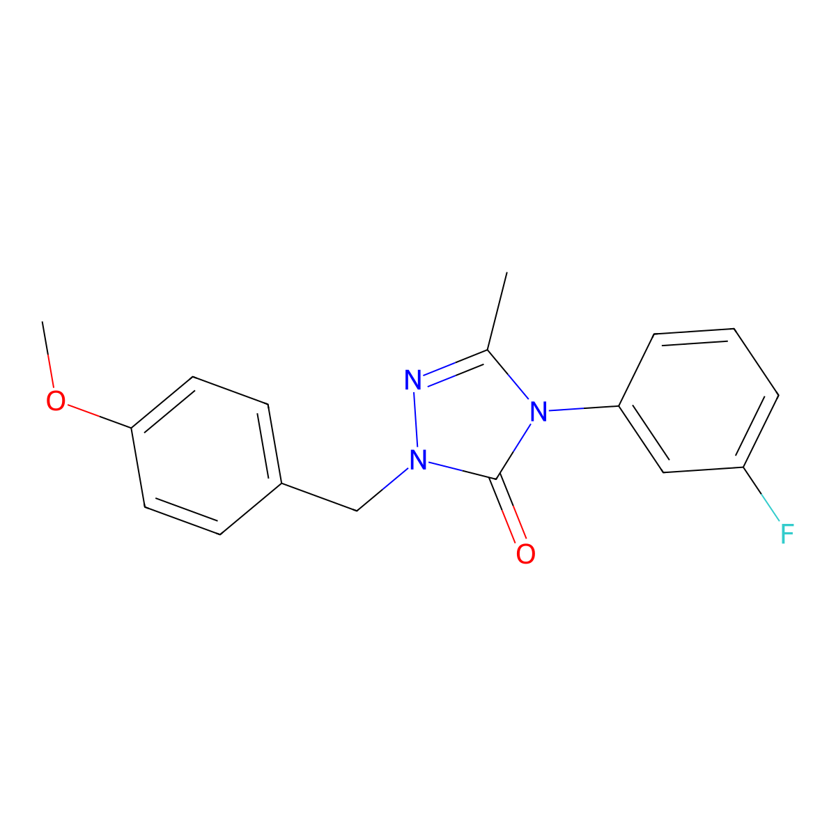 4-(3-fluorophenyl)-2-(4-methoxybenzyl)-5-methyl-2,4-dihydro-3H-1,2,4-triazol-3-one molecular structure, CAS 860650-62-0