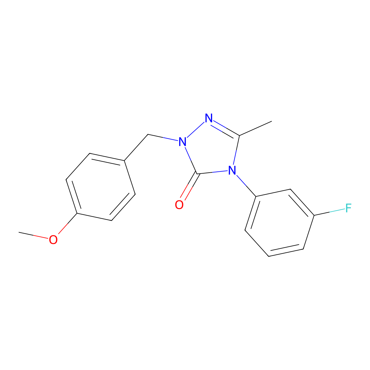 4-(3-fluorophenyl)-2-(4-methoxybenzyl)-5-methyl-2,4-dihydro-3H-1,2,4-triazol-3-one molecular structure, CAS 860650-62-0
