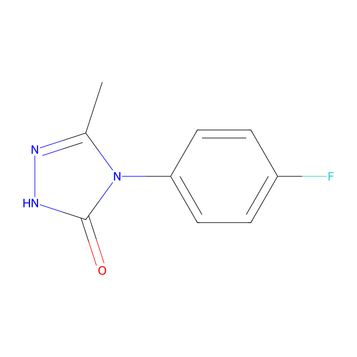 4-(4-Fluorophenyl)-3-methyl-1H-1,2,4-triazol-5(4H)-one molecular structure, CAS 860650-96-0