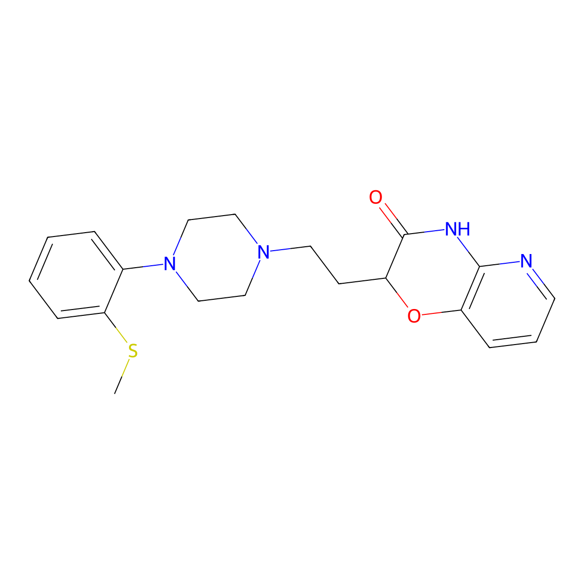 2-(2-{4-[2-(methylsulfanyl)phenyl]piperazino}ethyl)-2H-pyrido[3,2-b][1,4]oxazin-3(4H)-one molecular structure, CAS 860651-27-0