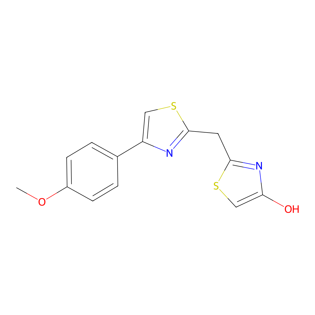 2-{[4-(4-Methoxyphenyl)-1,3-thiazol-2-yl]methyl}-1,3-thiazol-4-ol molecular structure, CAS 860651-35-0