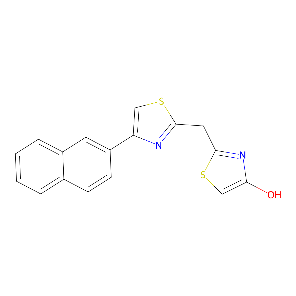 2-{[4-(2-Naphthyl)-1,3-thiazol-2-yl]methyl}-1,3-thiazol-4-ol molecular structure, CAS 860651-38-3