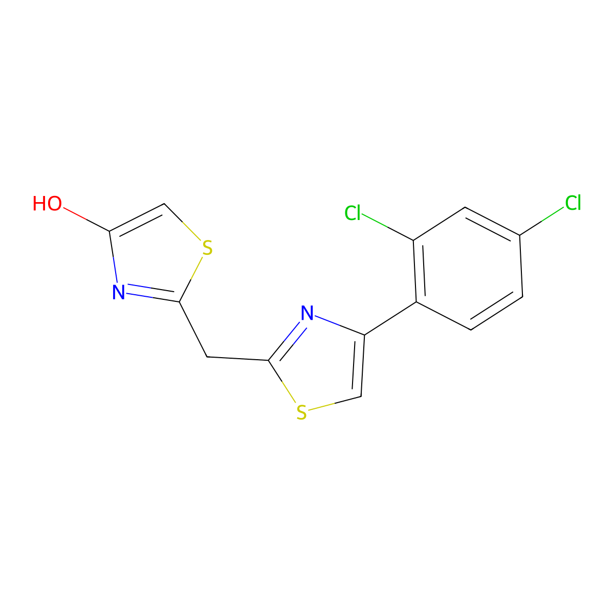 2-{[4-(2,4-Dichlorophenyl)-1,3-thiazol-2-yl]methyl}-1,3-thiazol-4-ol molecular structure, CAS 860651-39-4