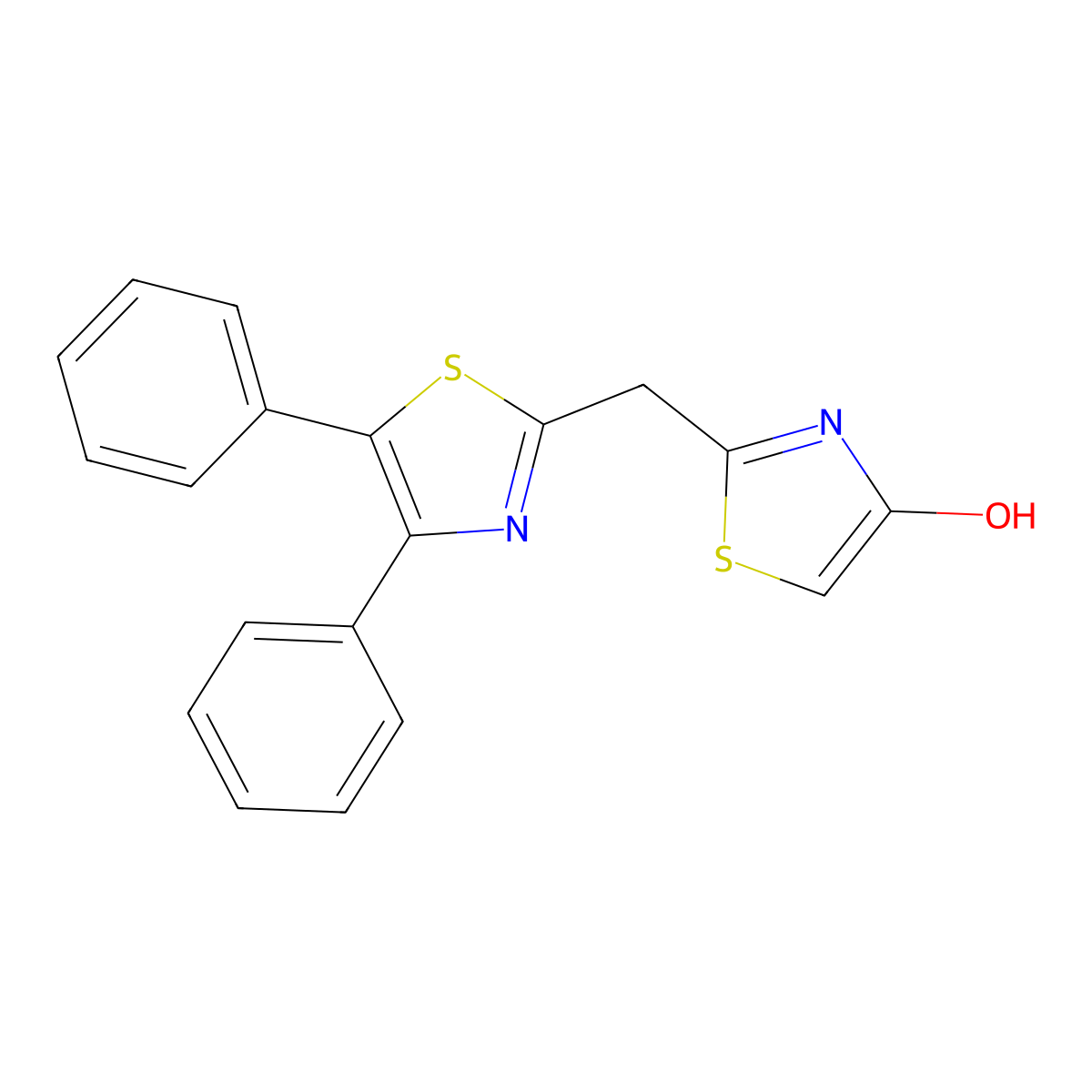 2-[(4,5-Diphenyl-1,3-thiazol-2-yl)methyl]-1,3-thiazol-4-ol molecular structure, CAS 860651-50-9