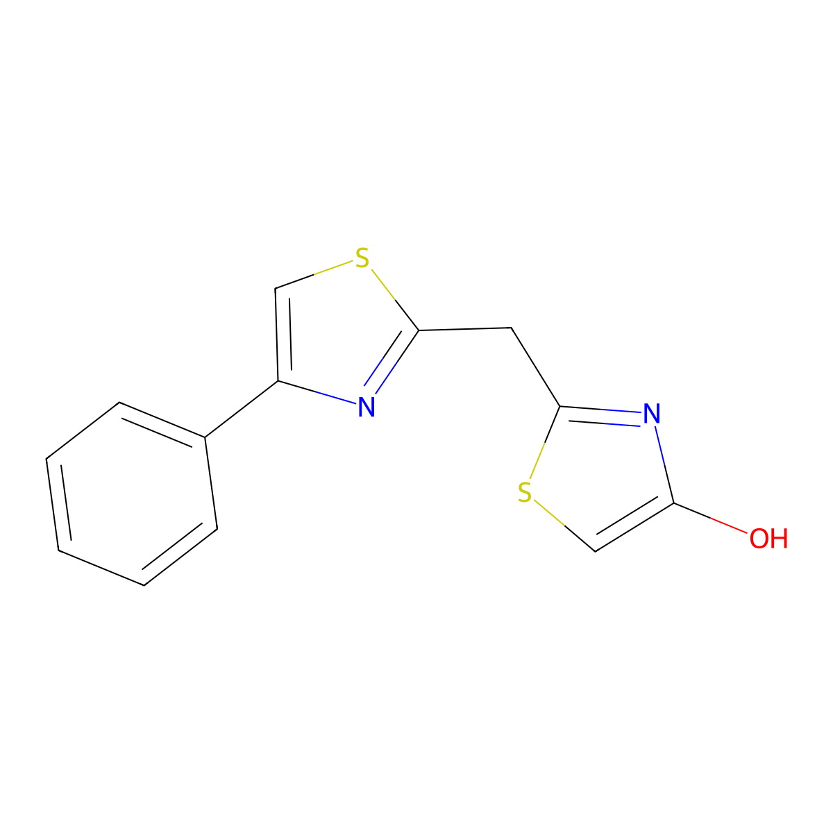 2-[(4-Phenyl-1,3-thiazol-2-yl)methyl]-1,3-thiazol-4-ol molecular structure, CAS 860651-56-5