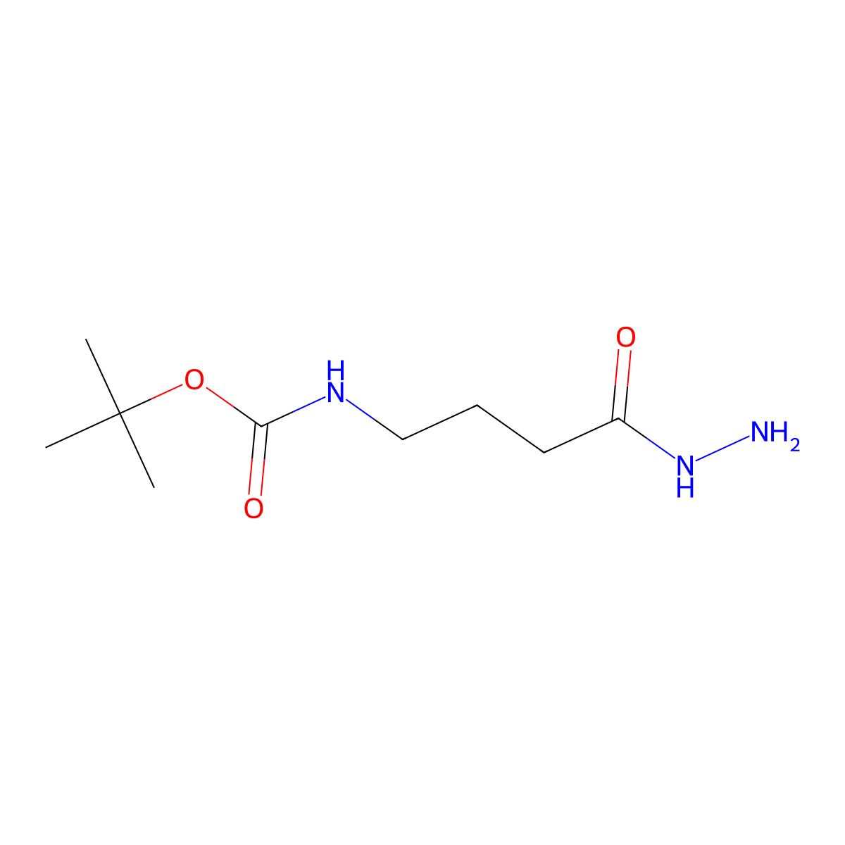 tert-butyl N-[3-(hydrazinecarbonyl)propyl]carbamate molecular structure, CAS 860653-06-1