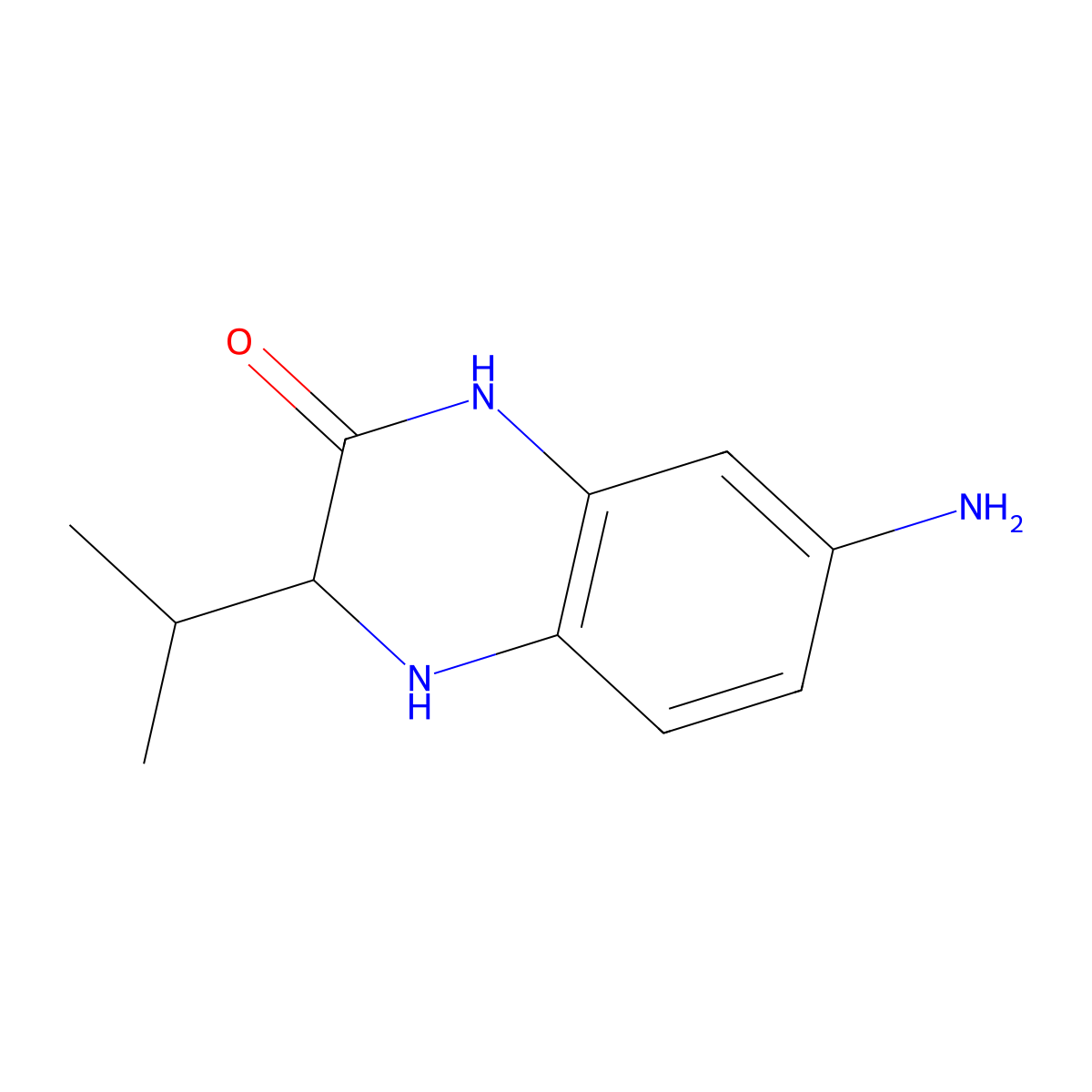 7-Amino-3-isopropyl-3,4-dihydroquinoxalin-2(1H)-one molecular structure, CAS 860672-30-6