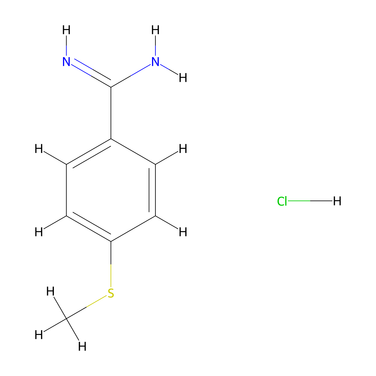 4-(Methylsulfanyl)benzene-1-carboximidamide hydrochloride molecular structure, CAS 860685-96-7