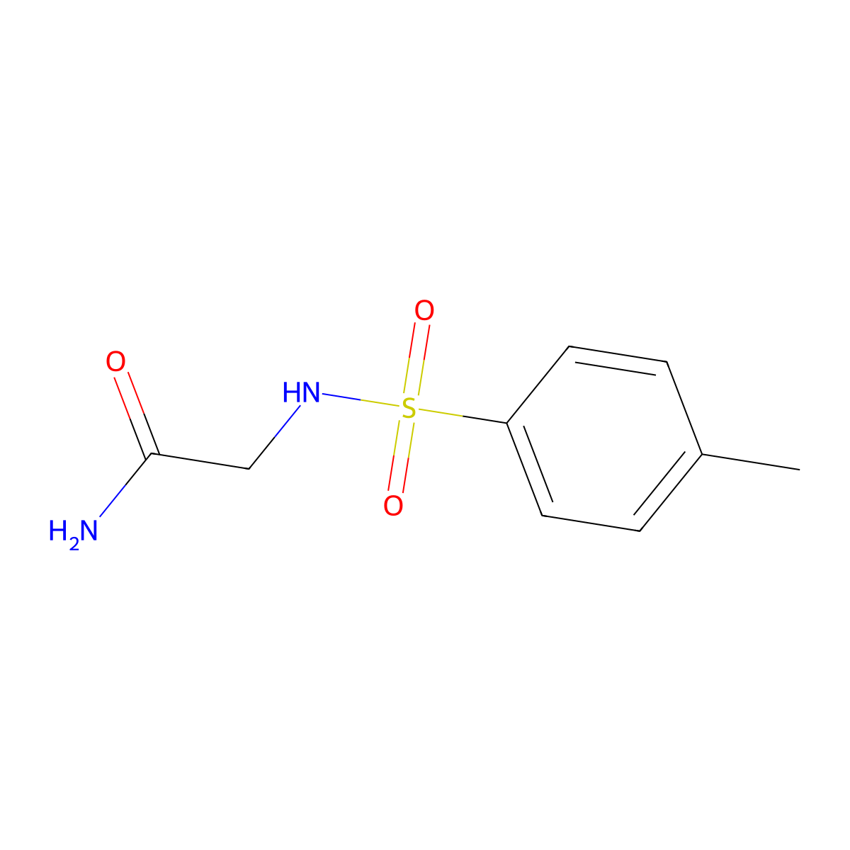 2-(Toluene-4-sulfonylamino)-acetamide molecular structure, CAS 86069-61-6