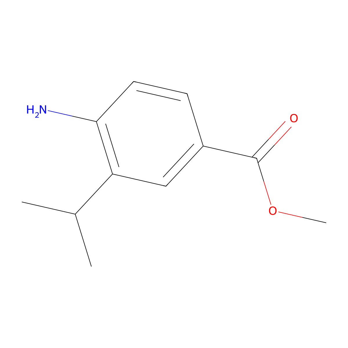 Methyl 4-amino-3-isopropylbenzoate molecular structure, CAS 860694-25-3