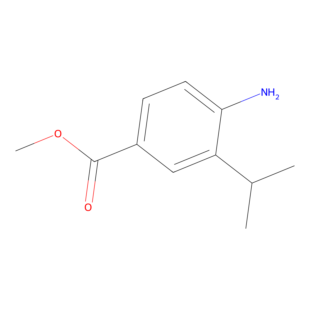 Methyl 4-amino-3-isopropylbenzoate molecular structure, CAS 860694-25-3