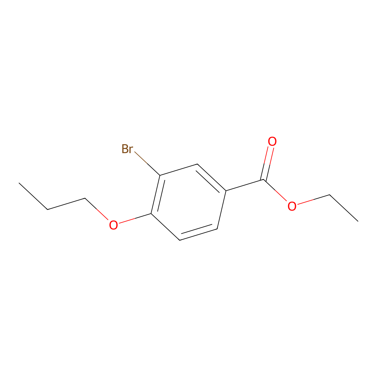 Ethyl 3-bromo-4-propoxybenzoate molecular structure, CAS 860695-33-6