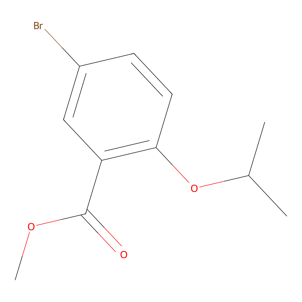 Methyl 5-bromo-2-(propan-2-yloxy)benzoate molecular structure, CAS 860695-50-7