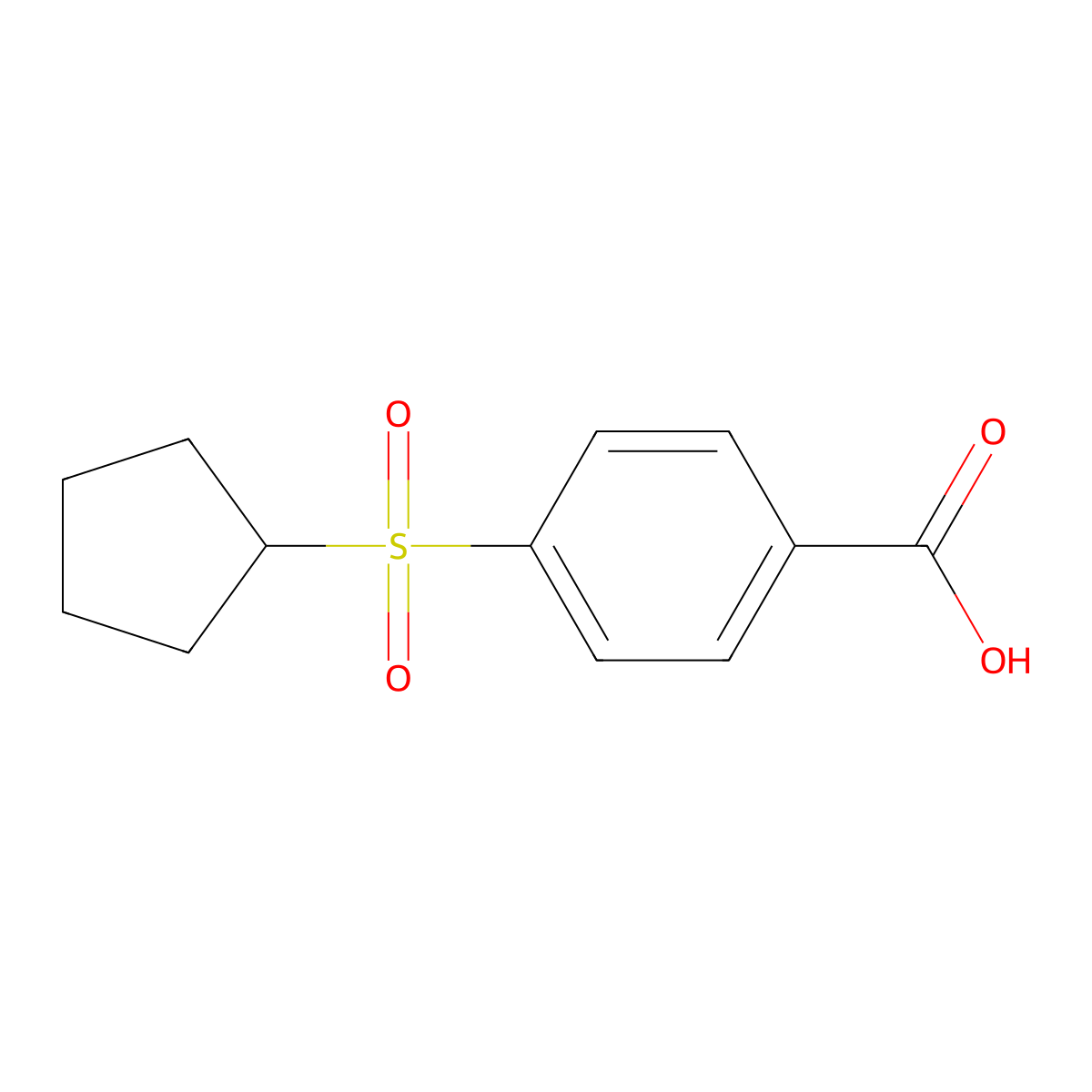 4-(Cyclopentanesulfonyl)benzoic acid molecular structure, CAS 860697-74-1