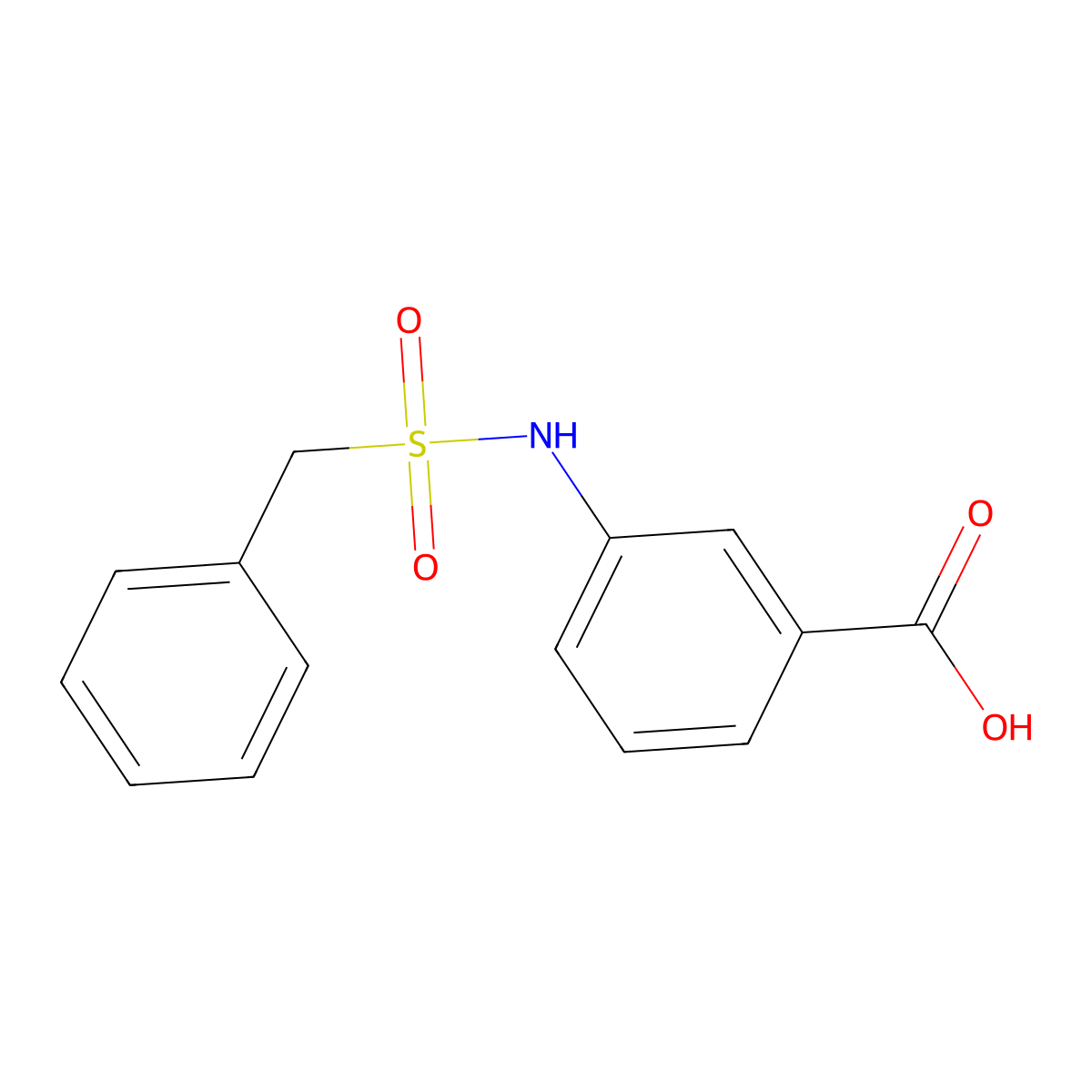 3-(Phenylmethanesulfonamido)benzoic acid molecular structure, CAS 860699-55-4