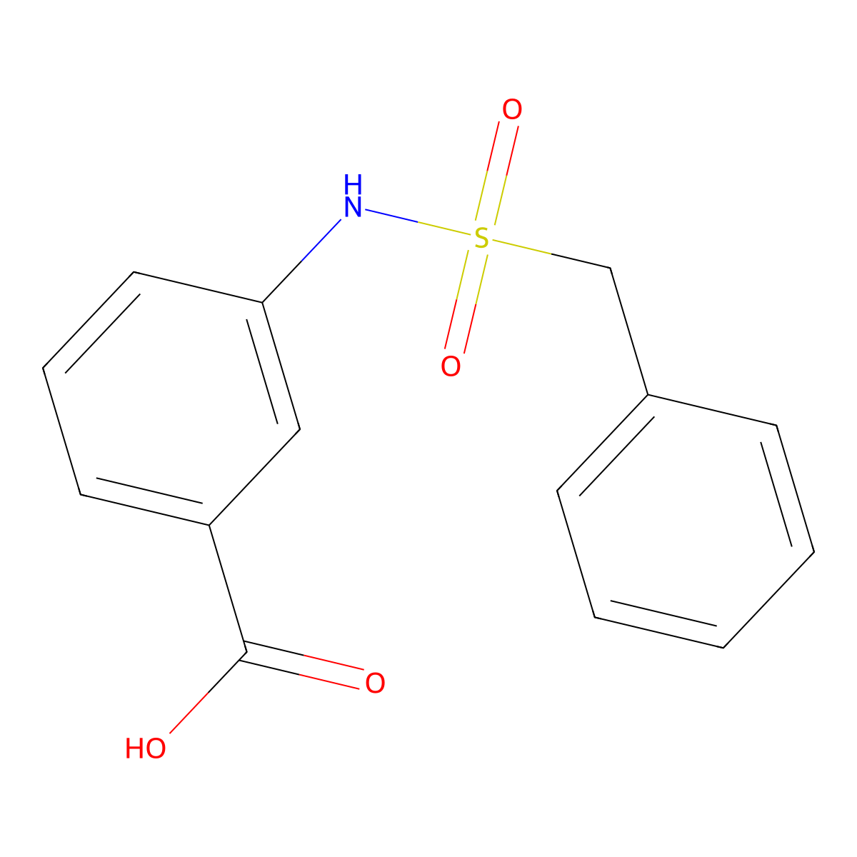3-(Phenylmethanesulfonamido)benzoic acid molecular structure, CAS 860699-55-4