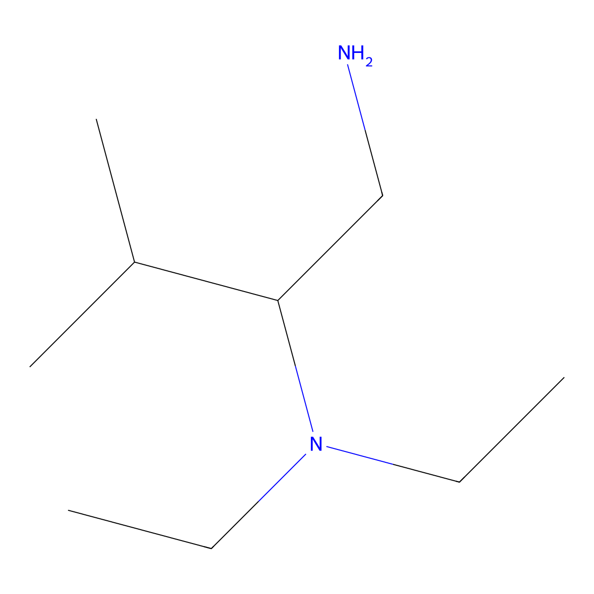 (1-Amino-3-methylbutan-2-yl)diethylamine molecular structure, CAS 860704-25-2