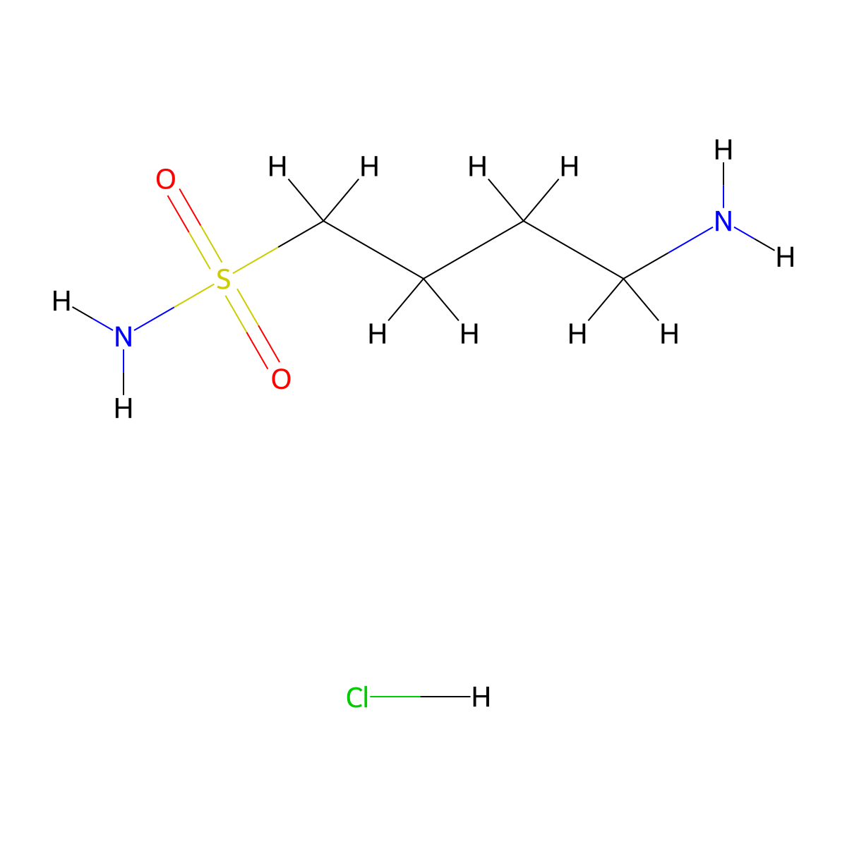 4-Aminobutane-1-sulfonamide hydrochloride molecular structure, CAS 860704-68-3
