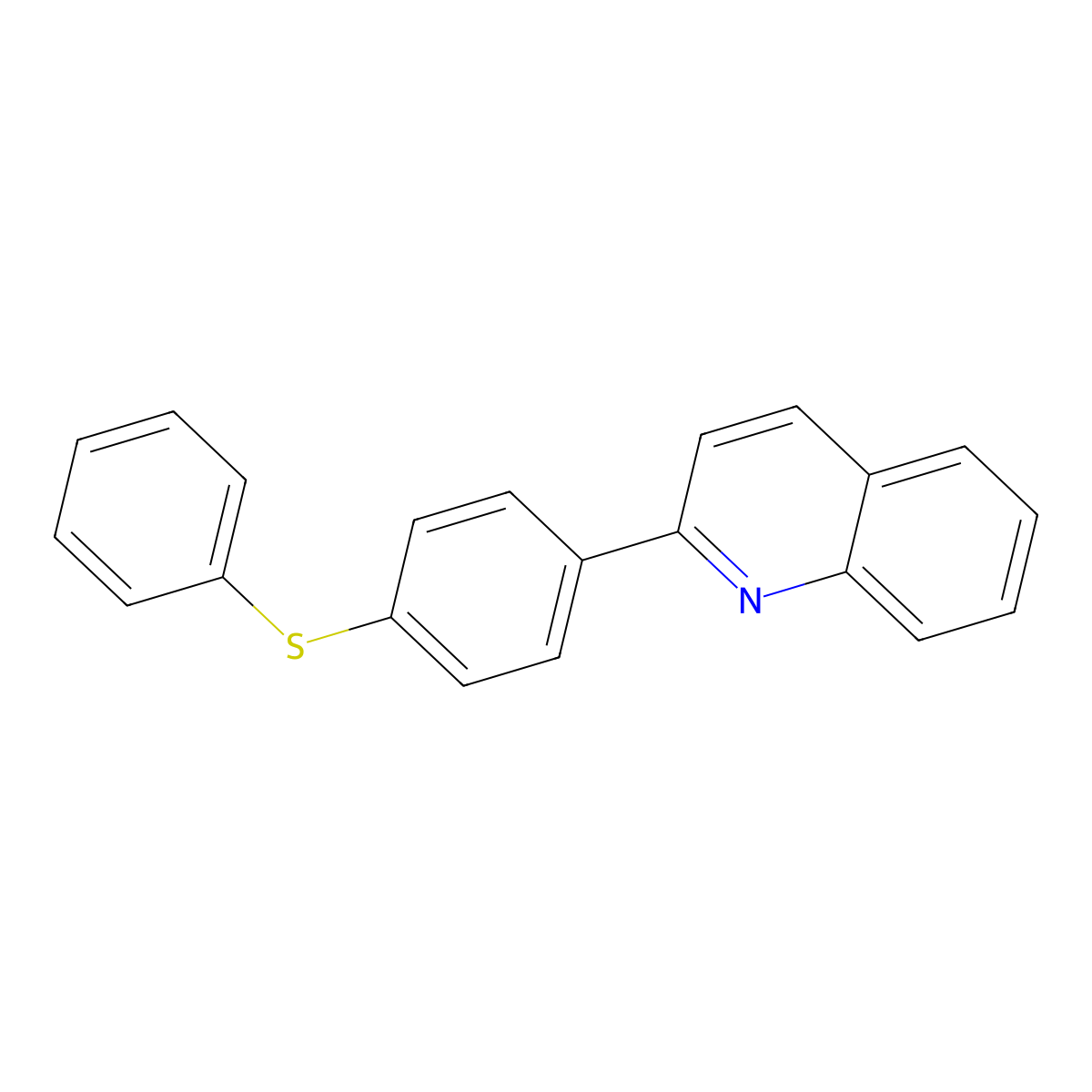 2-[4-(Phenylsulfanyl)phenyl]quinoline molecular structure, CAS 860718-64-5