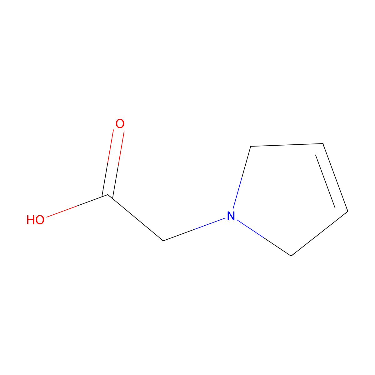 2-(2,5-dihydro-1H-pyrrol-1-yl)acetic acid molecular structure, CAS 860720-91-8