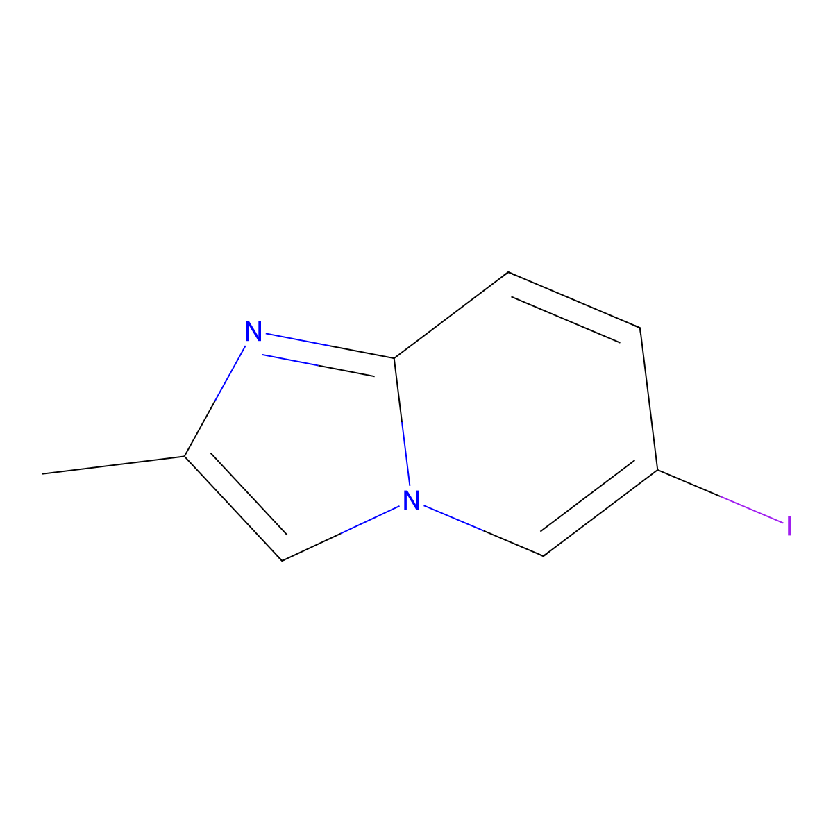 6-Iodo-2-methylimidazo[1,2-a]pyridine molecular structure, CAS 860722-41-4