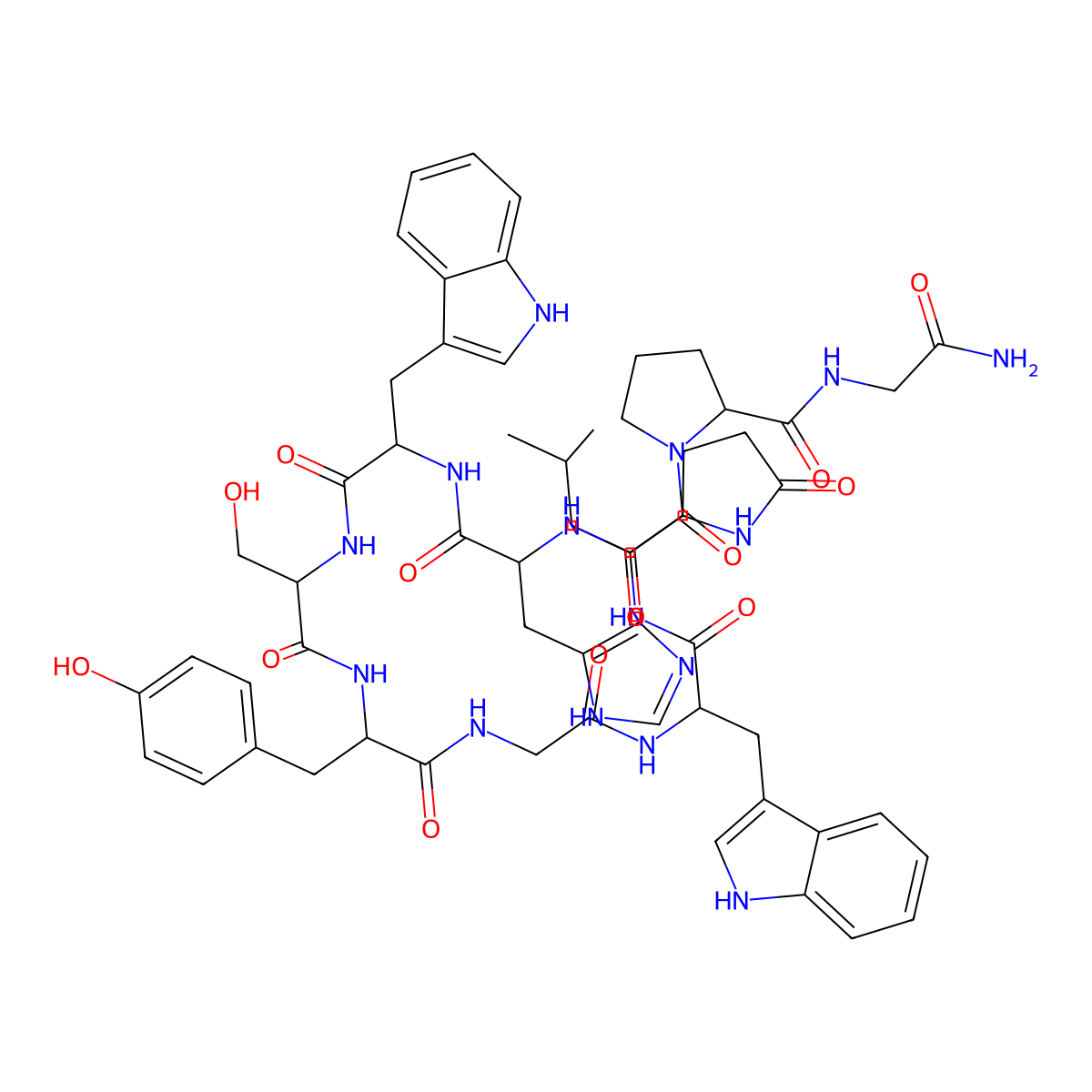 Pyr-his-trp-ser-tyr-gly-trp-leu-pro-gly-NH2 molecular structure, CAS 86073-88-3