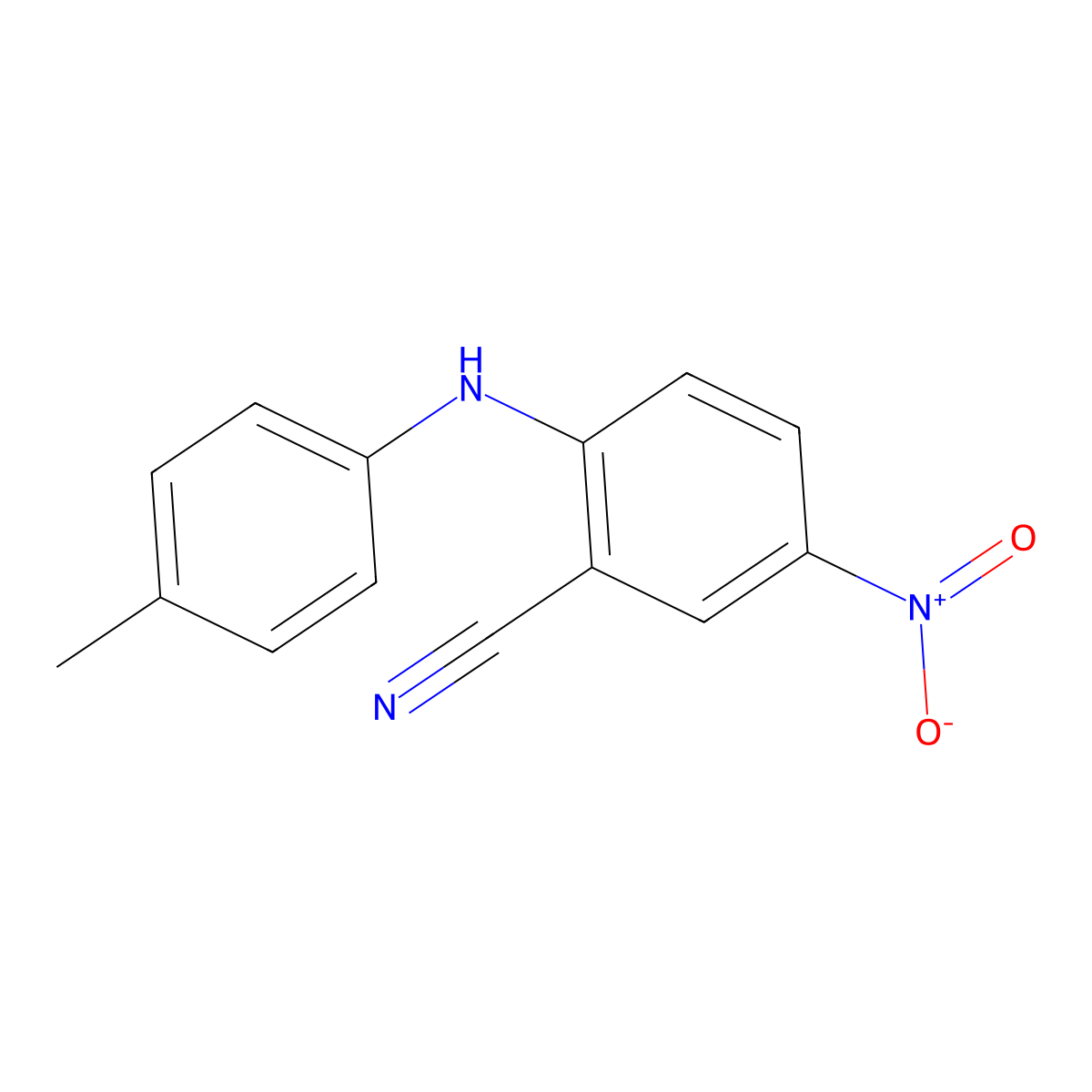 2-[(4-Methylphenyl)amino]-5-nitrobenzonitrile molecular structure, CAS 860732-07-6