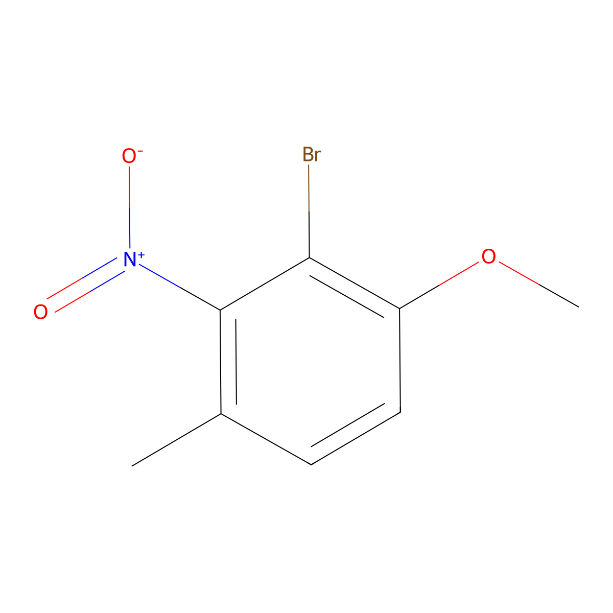 2-Bromo-1-methoxy-4-methyl-3-nitrobenzene molecular structure, CAS 860734-28-7