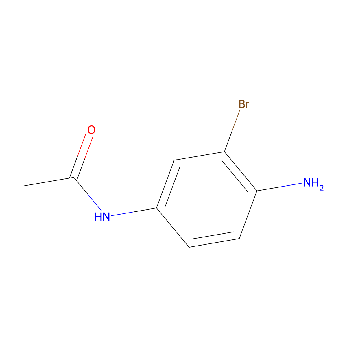 N-(4-amino-3-bromophenyl)acetamide molecular structure, CAS 860745-87-5