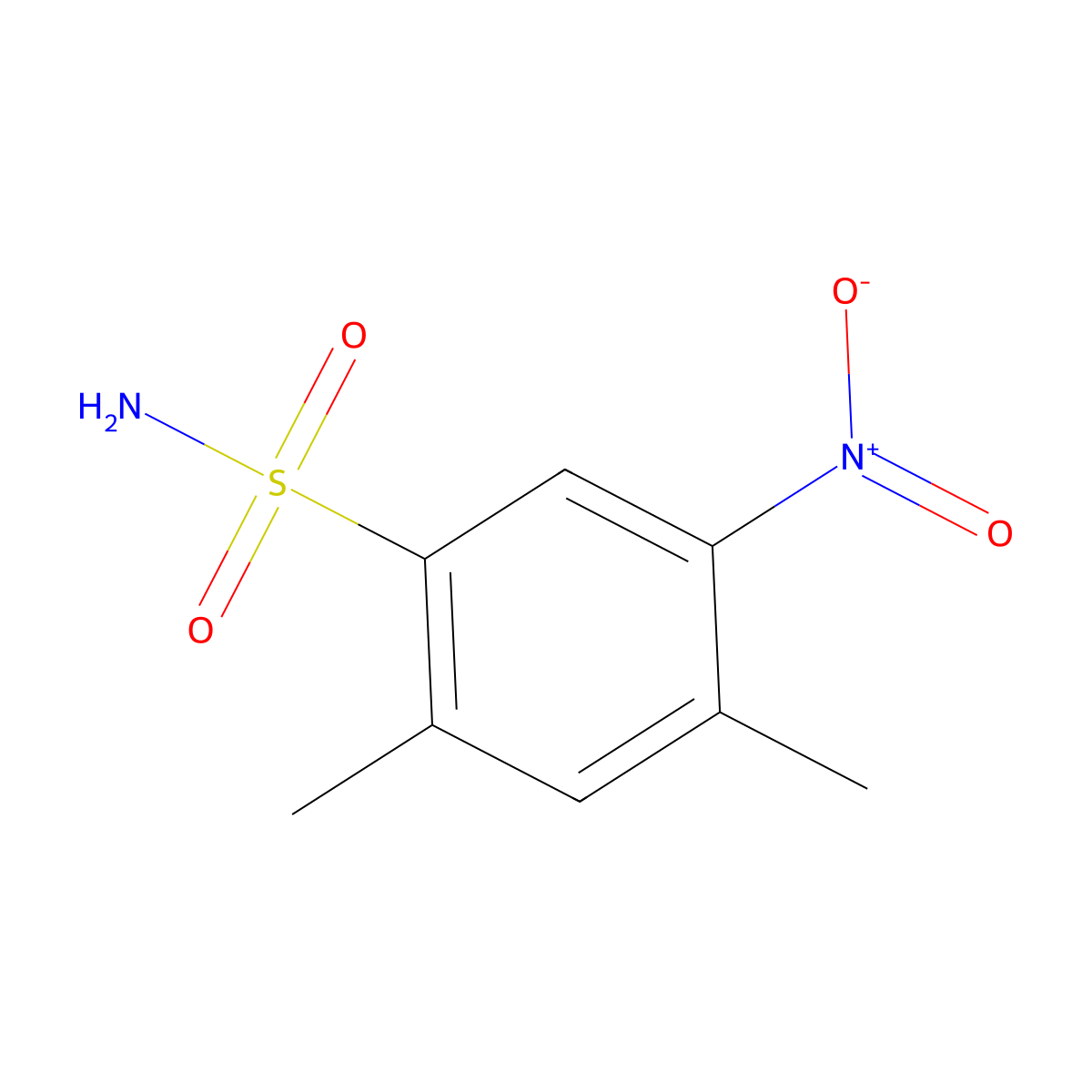 2,4-Dimethyl-5-nitrobenzene-1-sulfonamide molecular structure, CAS 860748-19-2