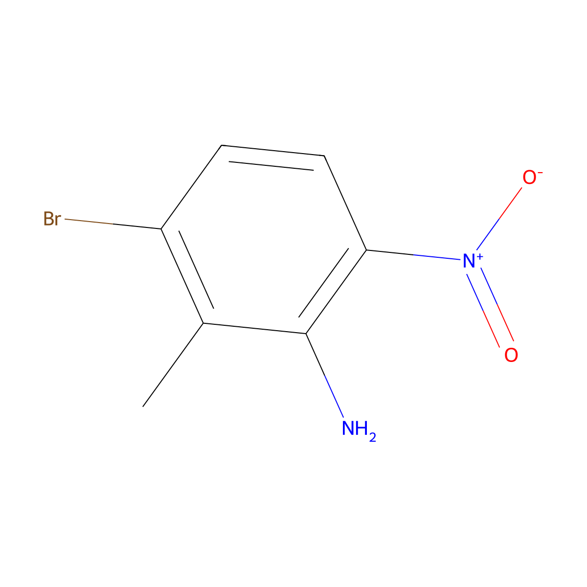 3-Bromo-2-methyl-6-nitroaniline molecular structure, CAS 860751-71-9