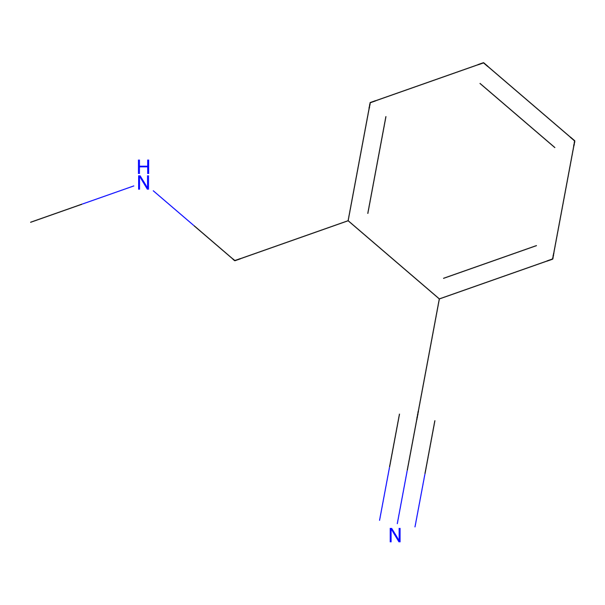2-((Methylamino)methyl)benzonitrile molecular structure, CAS 860751-77-5