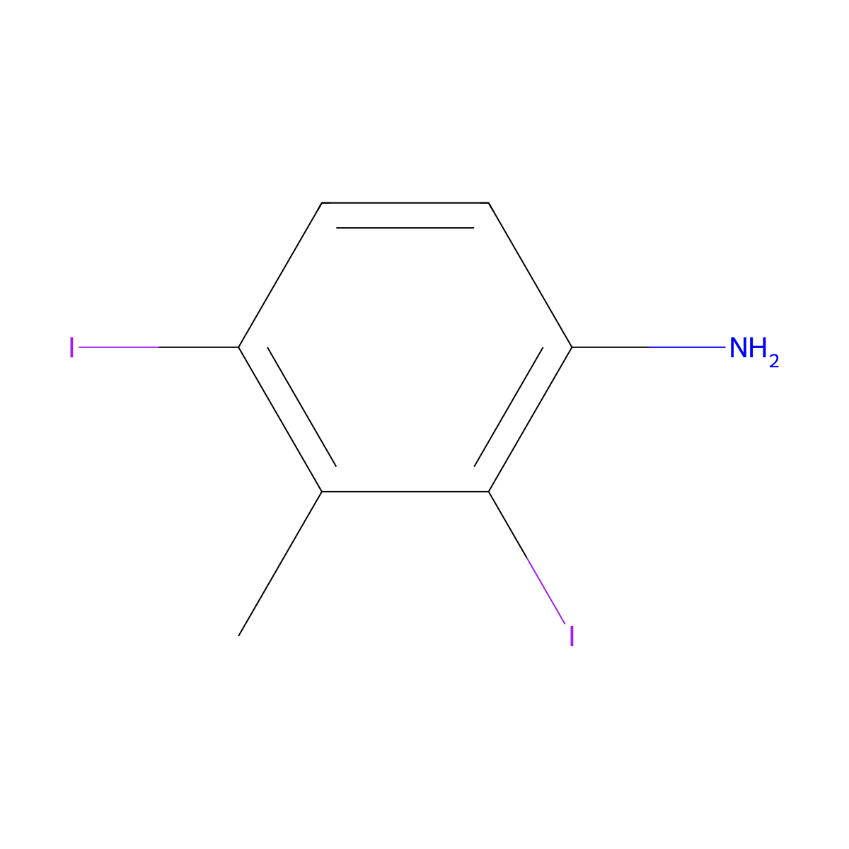 2,4-Diiodo-3-methylaniline molecular structure, CAS 860751-94-6