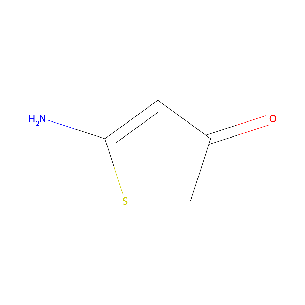 5-Aminothiophen-3(2H)-one molecular structure, CAS 860753-58-8