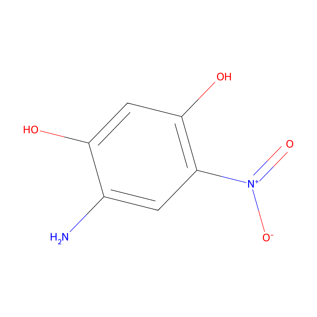 4-Amino-6-nitro-1,3-benzenediol molecular structure, CAS 860757-57-9