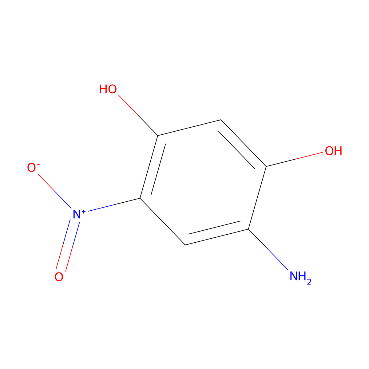 4-Amino-6-nitro-1,3-benzenediol molecular structure, CAS 860757-57-9
