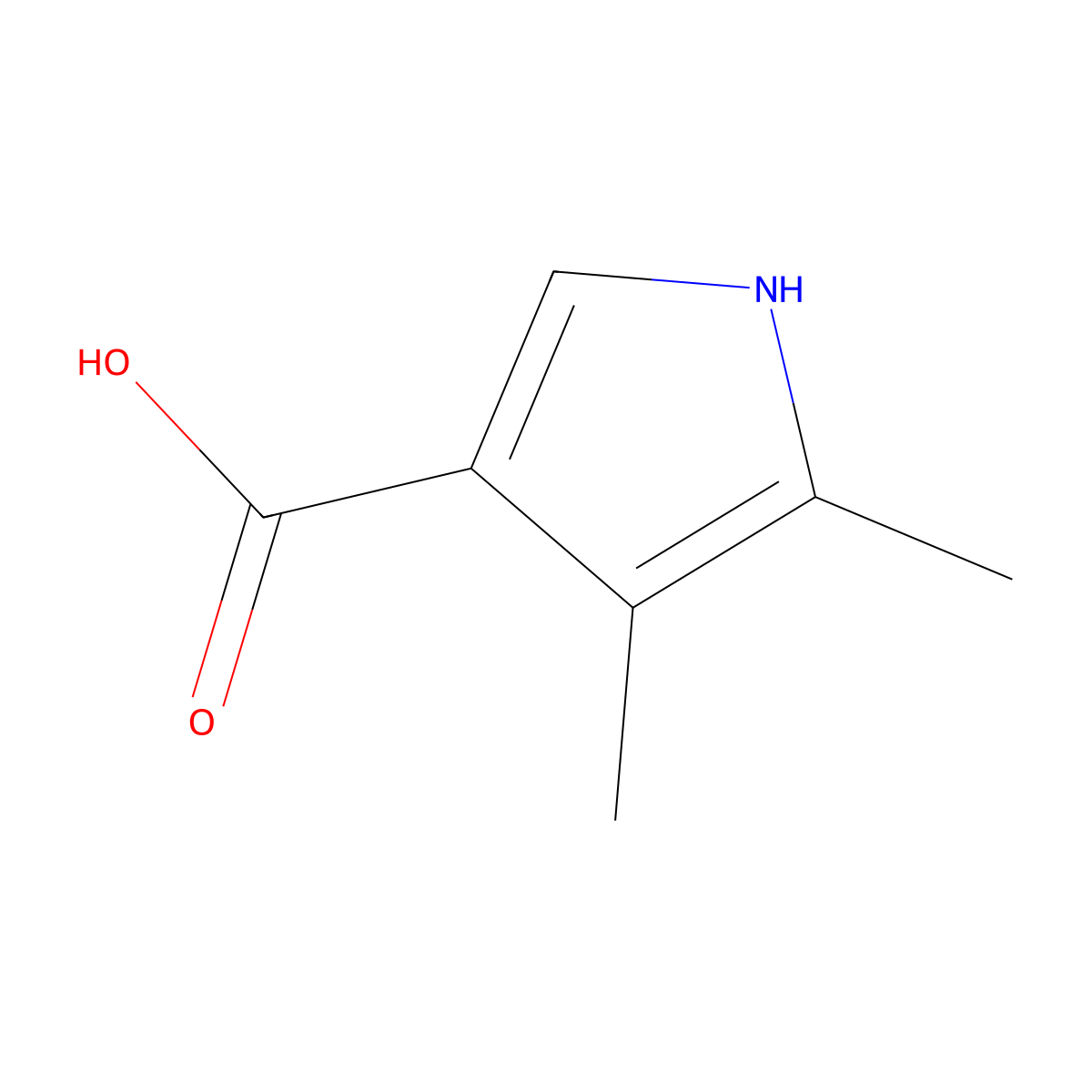 4,5-dimethyl-1H-pyrrole-3-carboxylic acid molecular structure, CAS 860759-76-8