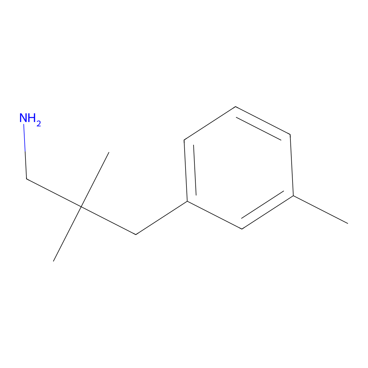 2,2-Dimethyl-3-(m-tolyl)propan-1-amine molecular structure, CAS 860763-67-3